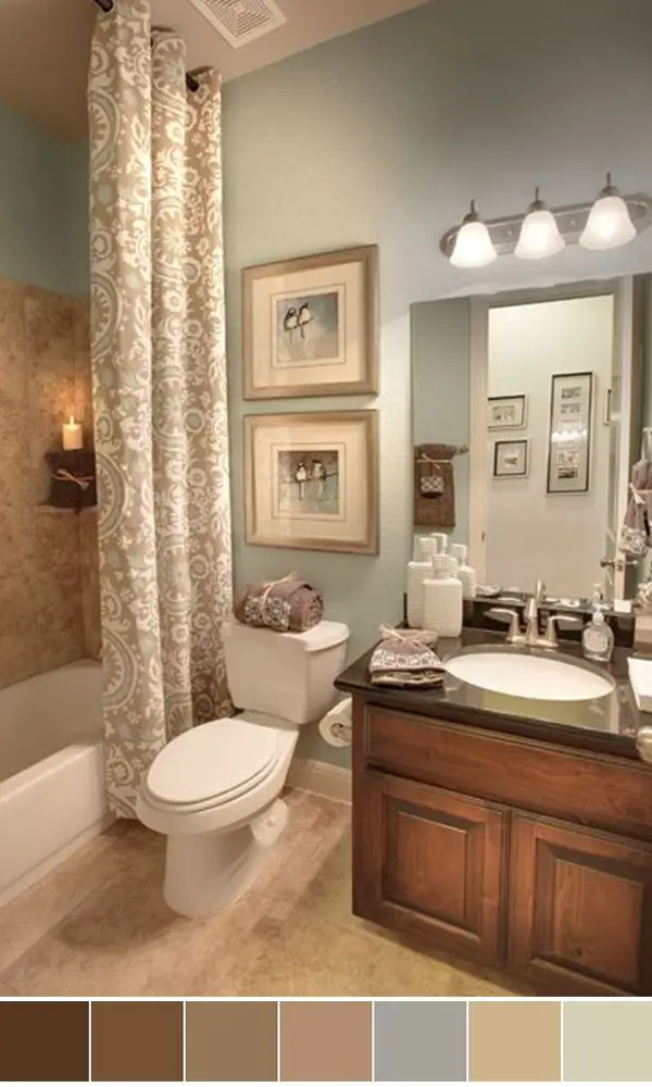 25 Beautiful Bathroom Color Scheme Ideas For Small Master Bathroom