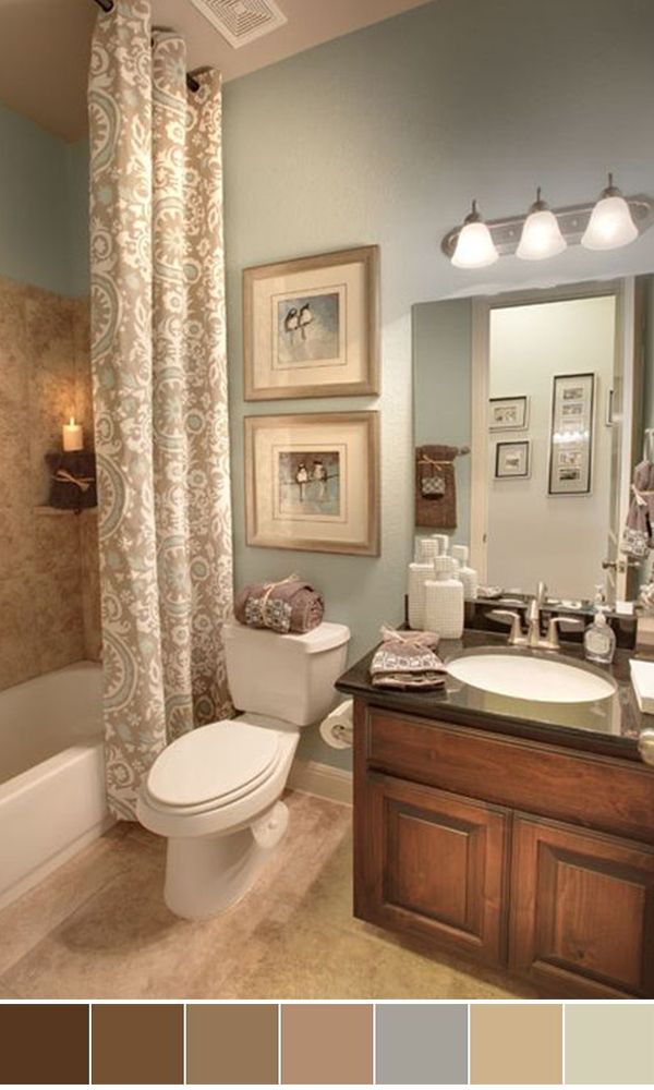 25 Beautiful Bathroom Color Scheme Ideas for Small & Master Bathroom