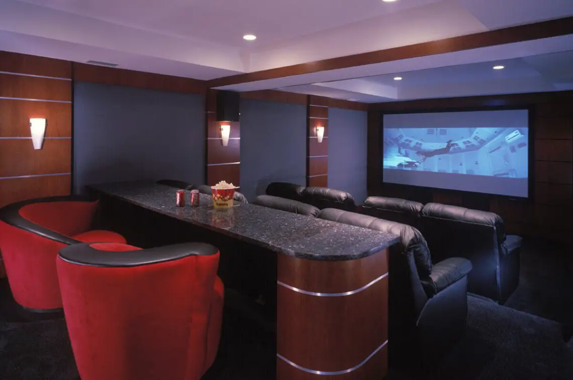 Red Home Theater Decor