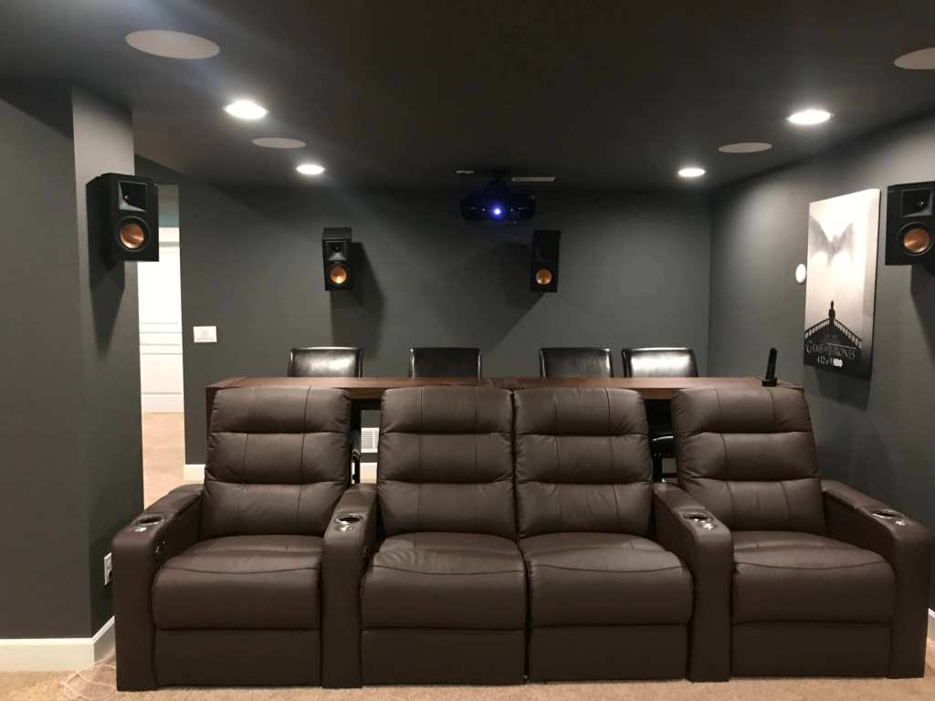 The Sound System Setting - Basement home theater designs