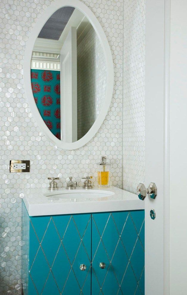 small Turquoise bathroom vanity mirror ideas