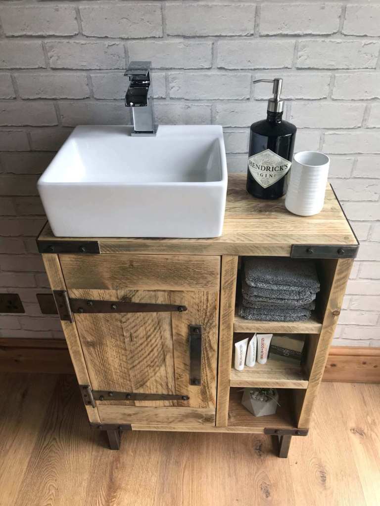 Industrial Vanity for Rustic Bathroom