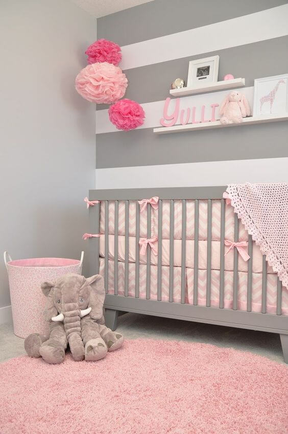 pink and white nursery ideas