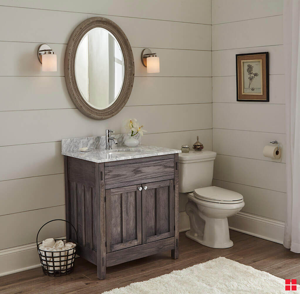 Weathered Bathroom Vanity Bathroom Vanity with Country Style