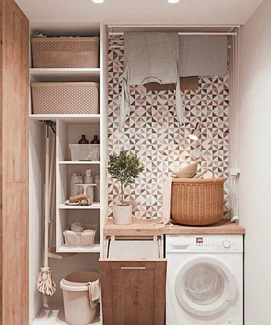Striking small laundry room door ideas