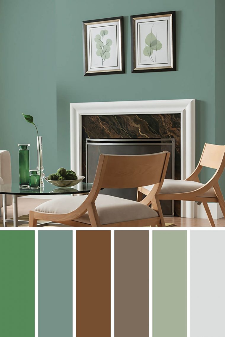 green paint living room