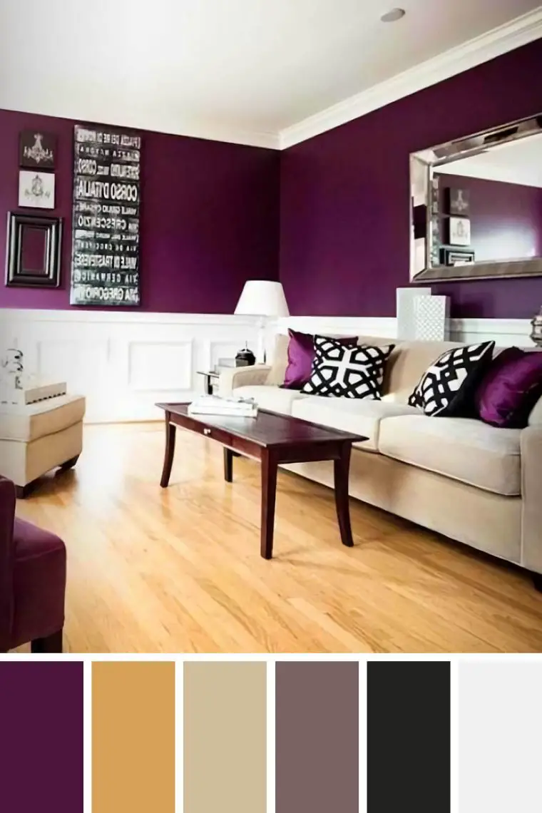 purple living room color schemes