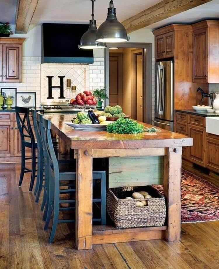 Rustic Kitchen Island