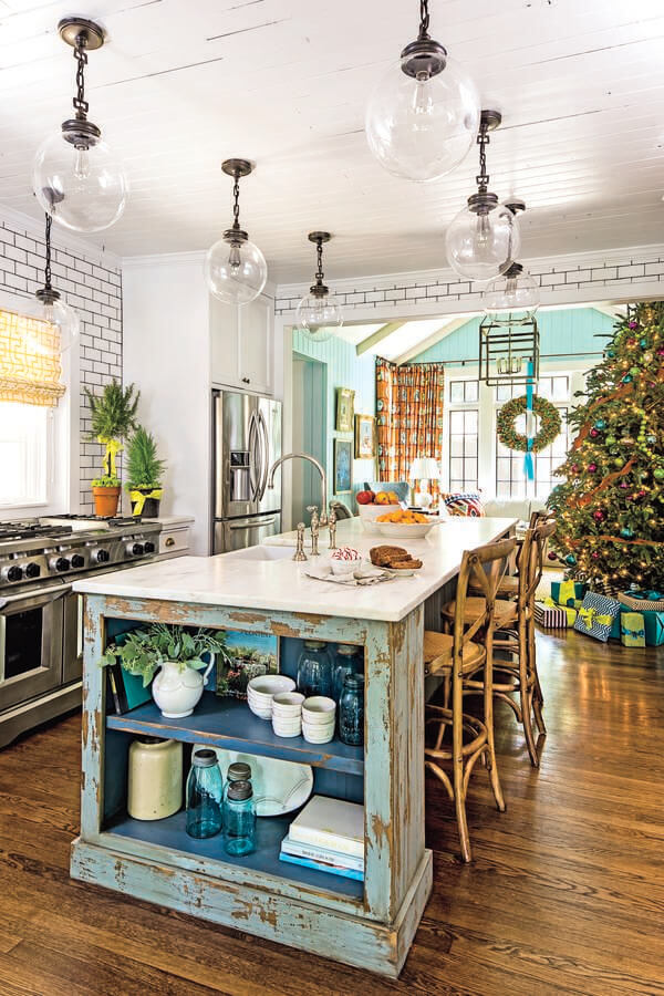 Distressed Kitchen Island