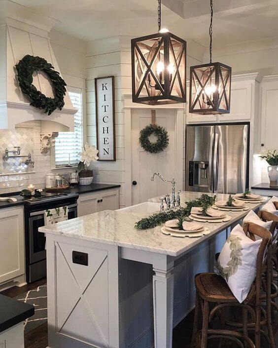 Farmhouse Island Decor