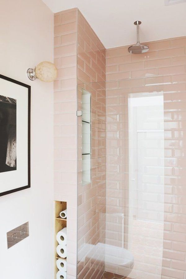 Rose Pink and White Bathroom color scheme ideas