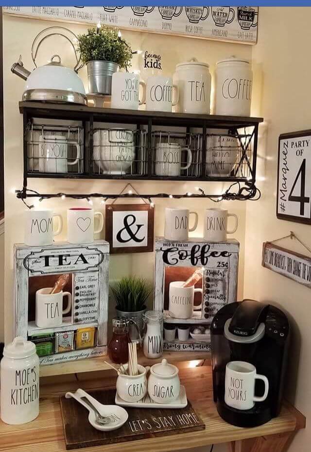 30+ Best Home Coffee Bar Ideas for All Coffee Lovers  Diy home decor, Home coffee  stations, Coffee bar design