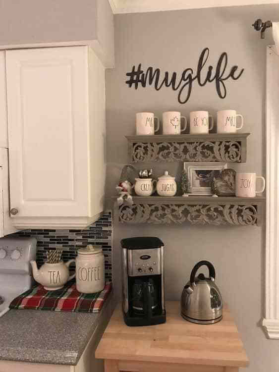 coffee bar ideas for kitchen