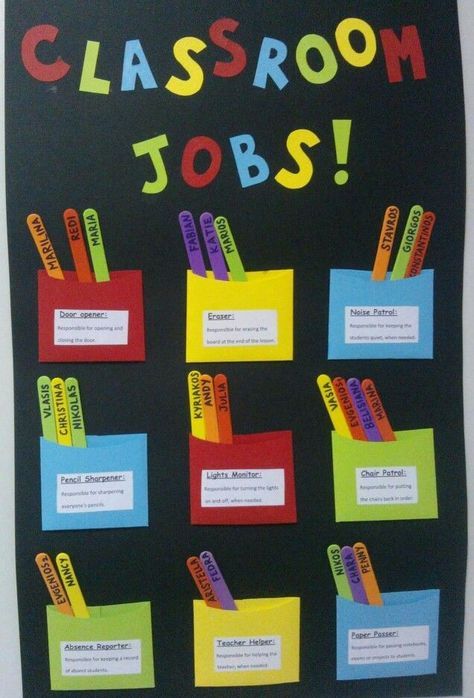 Organized with classroom jobs