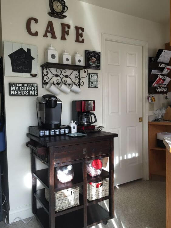 Astonishing small cabinet and cafe sign