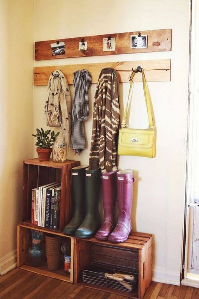 Coat Hanger and Storage Box DIY Home Decor Ideas