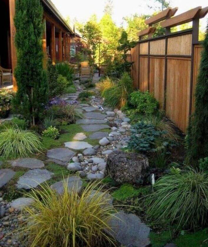 Aesthetic Pathway backyard