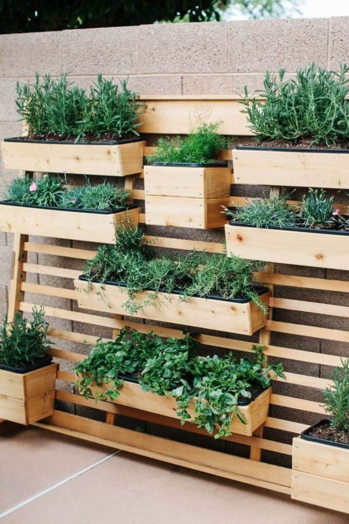 Hanging Garden with DIY Hanging Shelves - vertical backyard garden