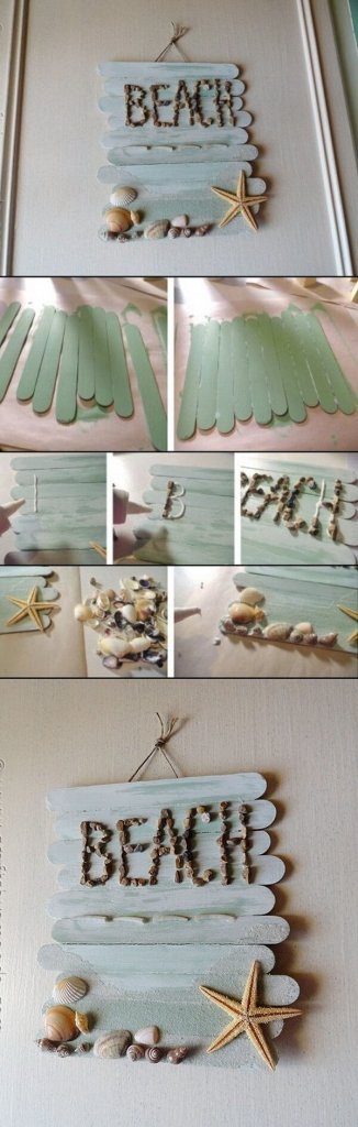 DIY Wall Art Décor Made With Popsicle Sticks