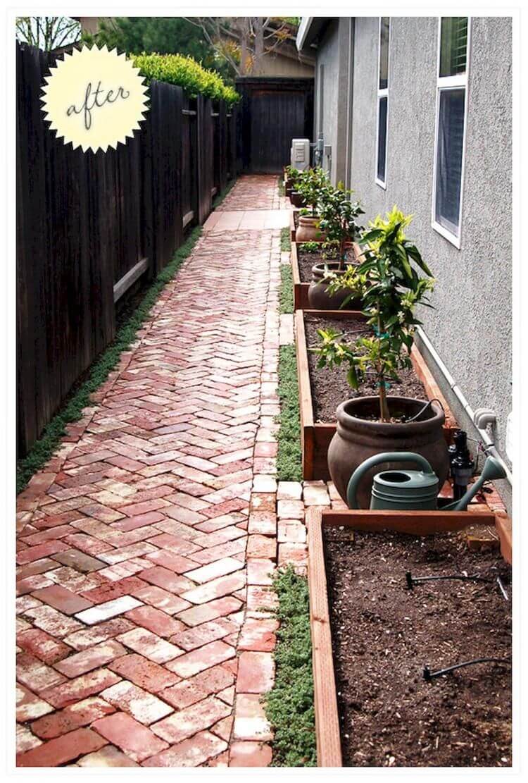 Concrete Pavers for Small Backyard Landscaping Ideas 