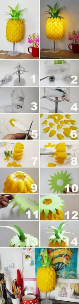 Plastic Spoon Pineapple Lampshade