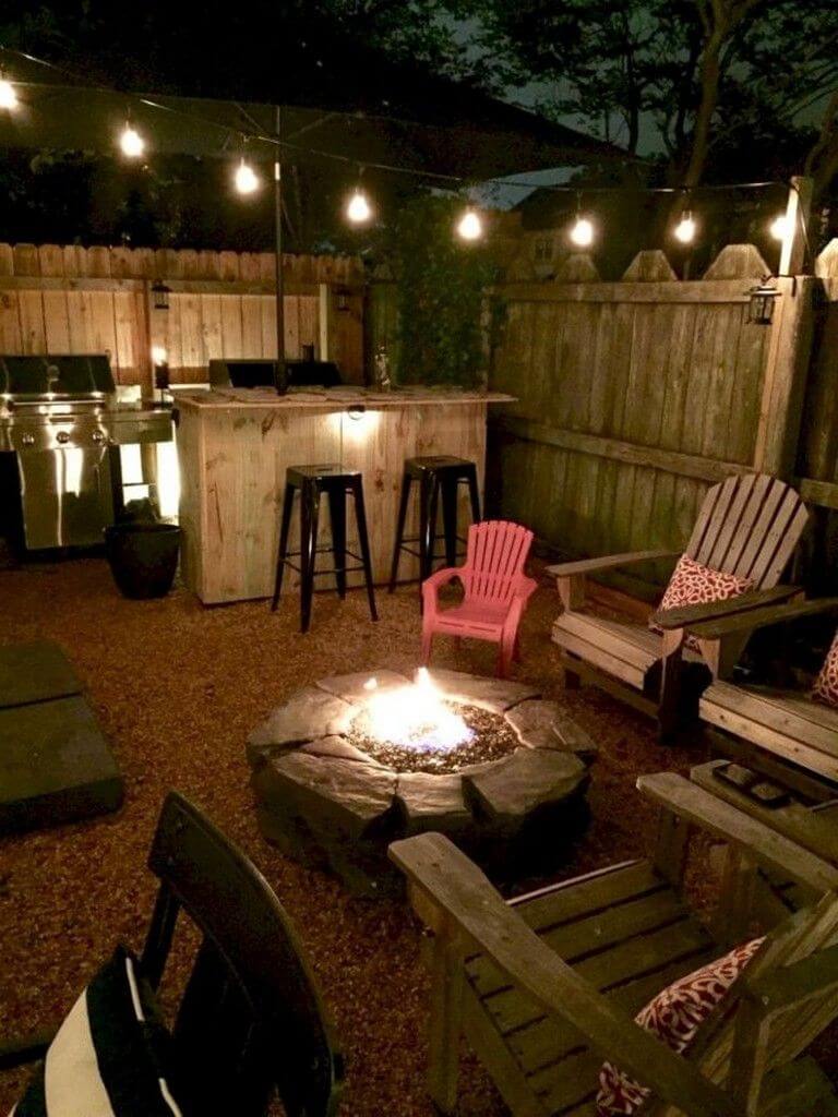 Backyard Bar - small backyard ideas on a budget