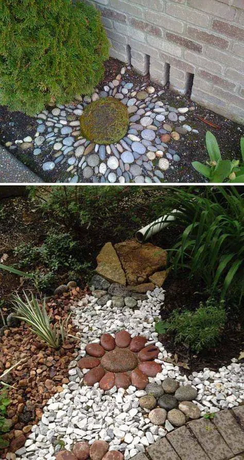 Stone Ornament - very small backyard ideas