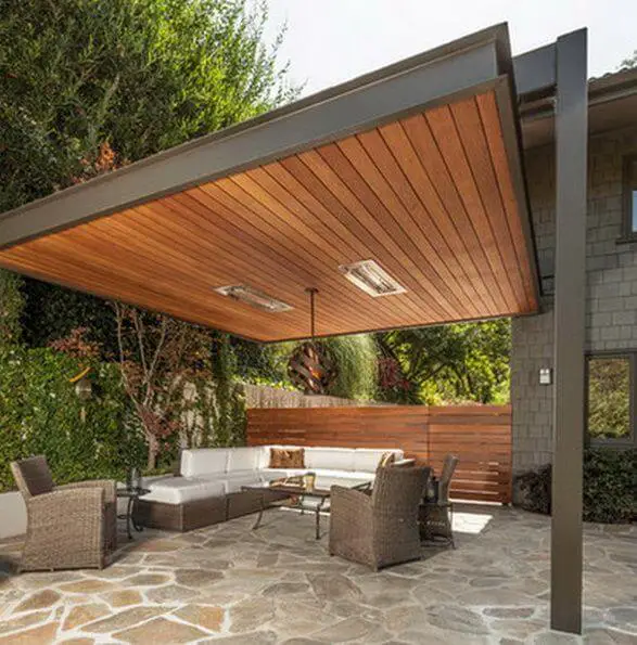 Staggering backyard patio ideas with hot tub