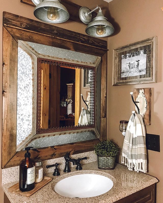 rustic farmhouse bathroom sink