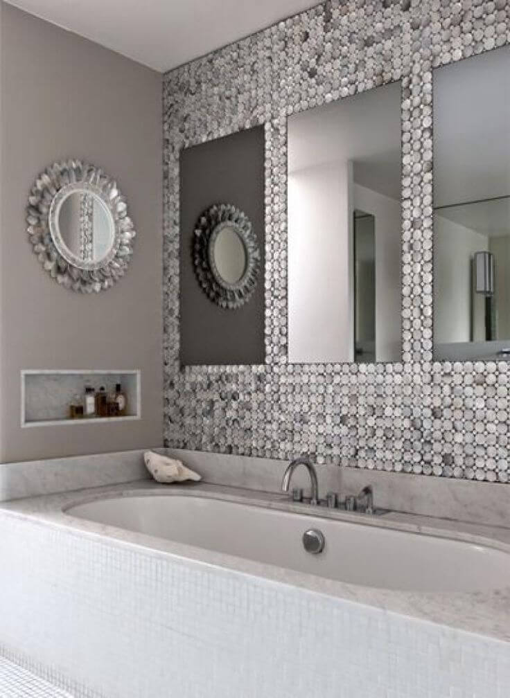 Mind blowing silver and gray bathroom ideas