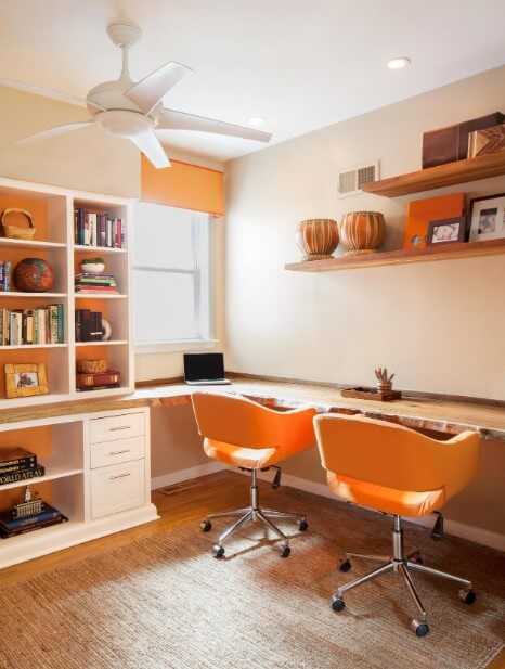 Attain Comfort with Orange Home Office