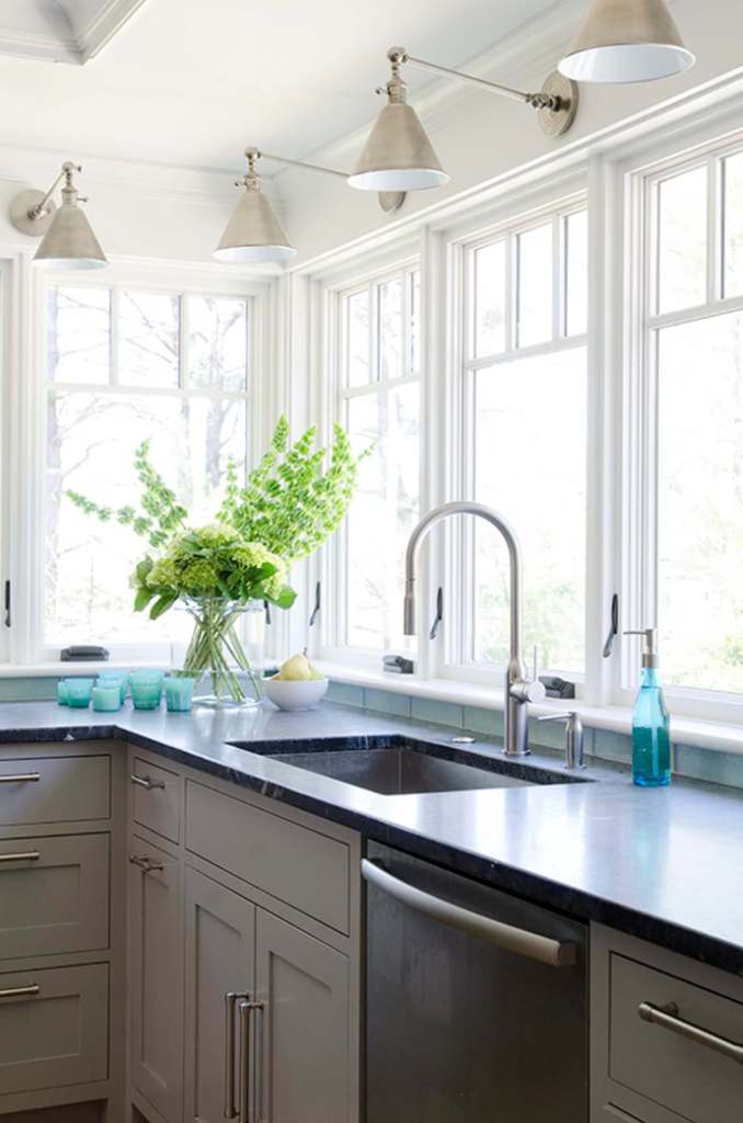 fluorescent light over kitchen sink