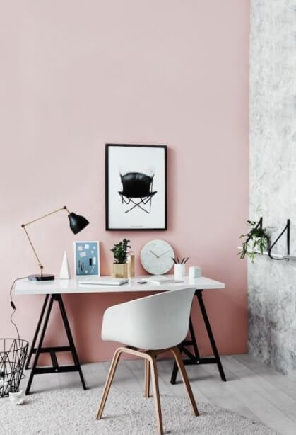 Chic Blush Pink Home Office