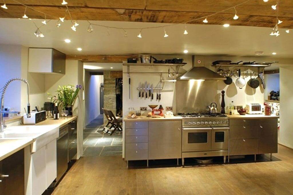 string light in kitchen