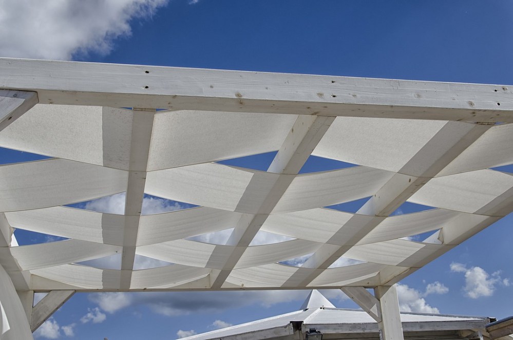 Interlaced Fabric Pergola Cover