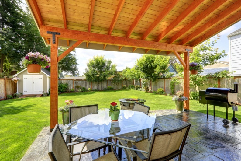 Solid Wood Pergola Covering