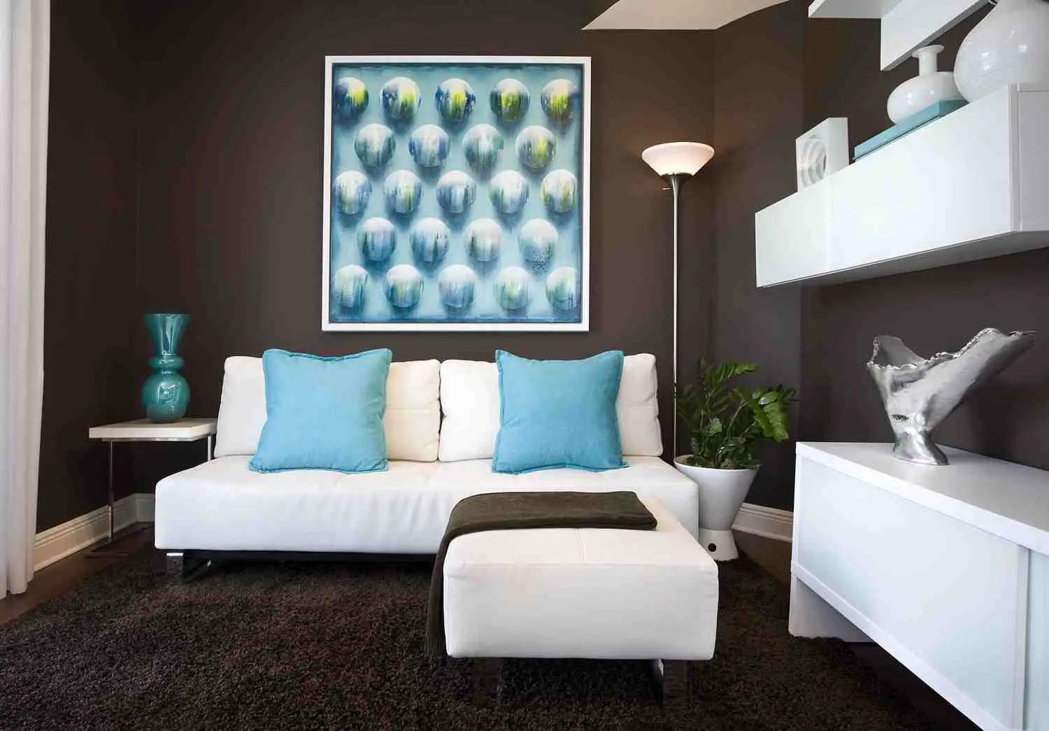Gray and Turquoise Living Room Ideas