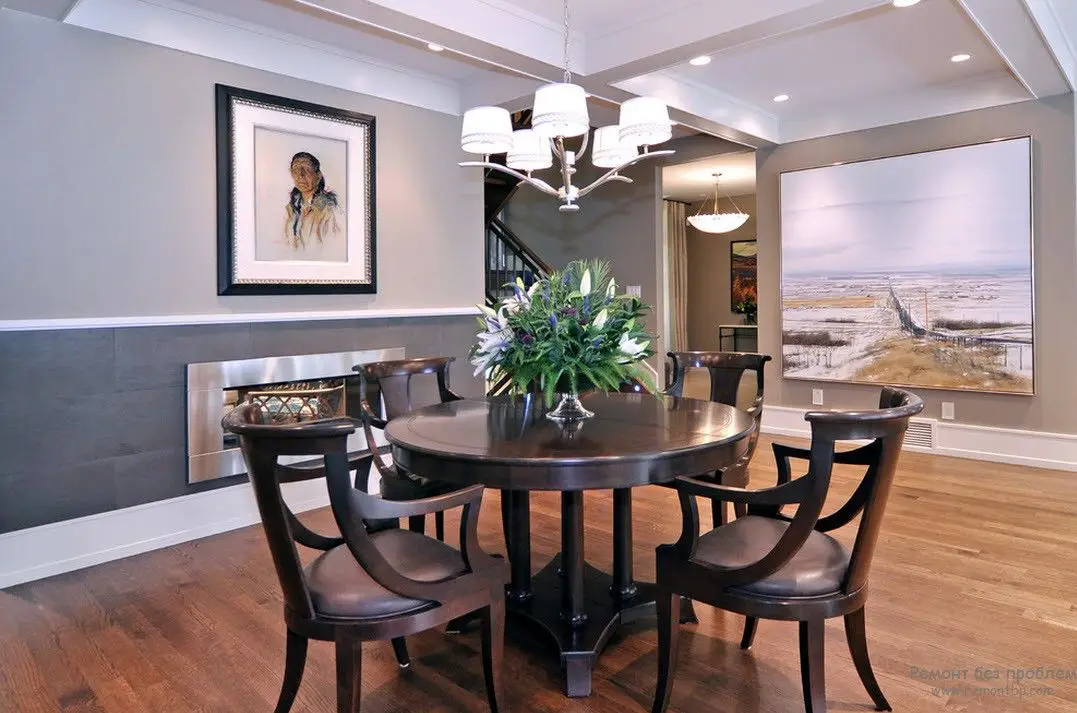 Two Tone Modern Dining Room Colors