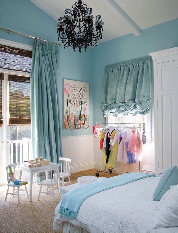 Turquoise and Pastel Girl’s Bedroom