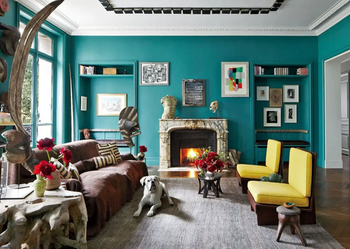 Turquoise and Brown Living Room Ideas