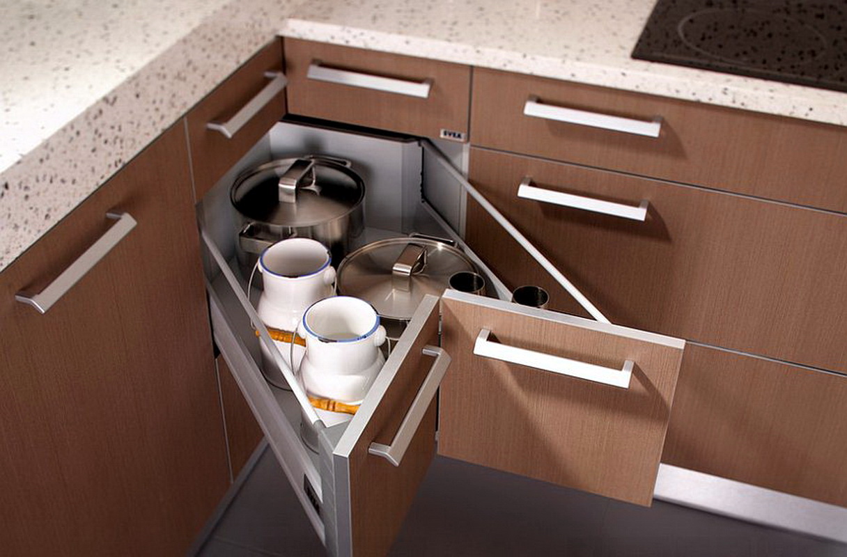 Cornered Pull-Out Drawers