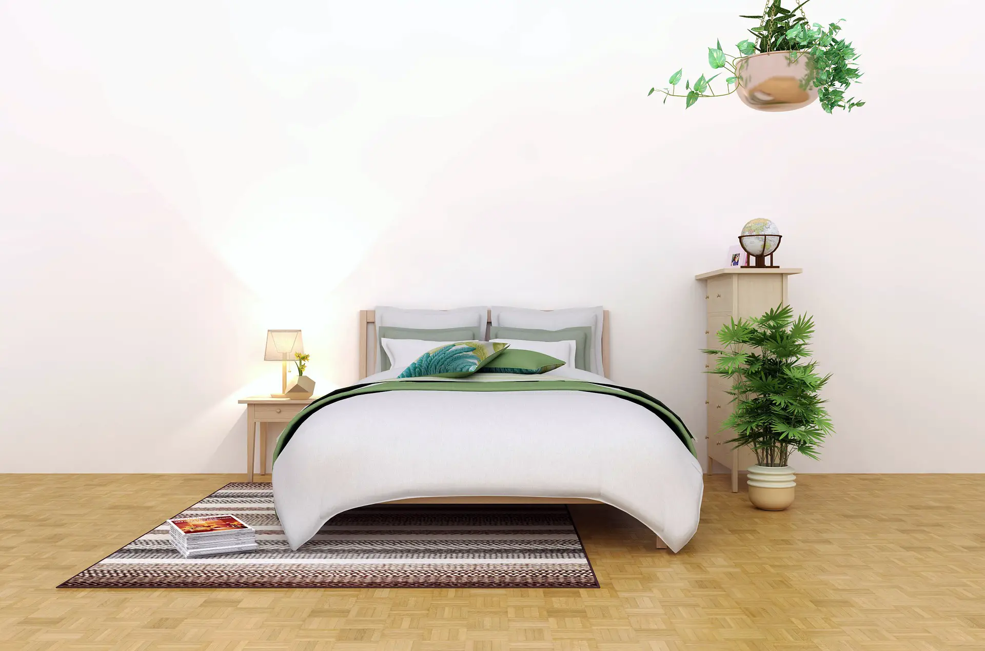 how to decorate a bedroom with slanted walls