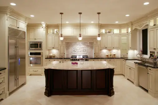 how to lighten up a kitchen with cherry cabinets