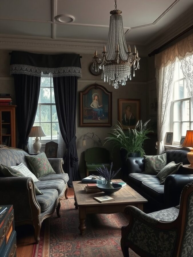 30 Dark Cottagecore Living Room Ideas You’ll Love for a Cozy Aesthetic